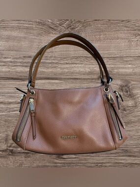 Calvin Klein Melanie Pebble Leather Satchel